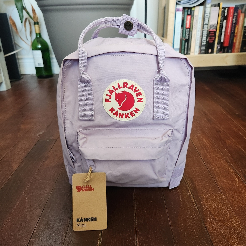 NWT Fjällräven Kånken Mini Backpack – Pastel Lavender